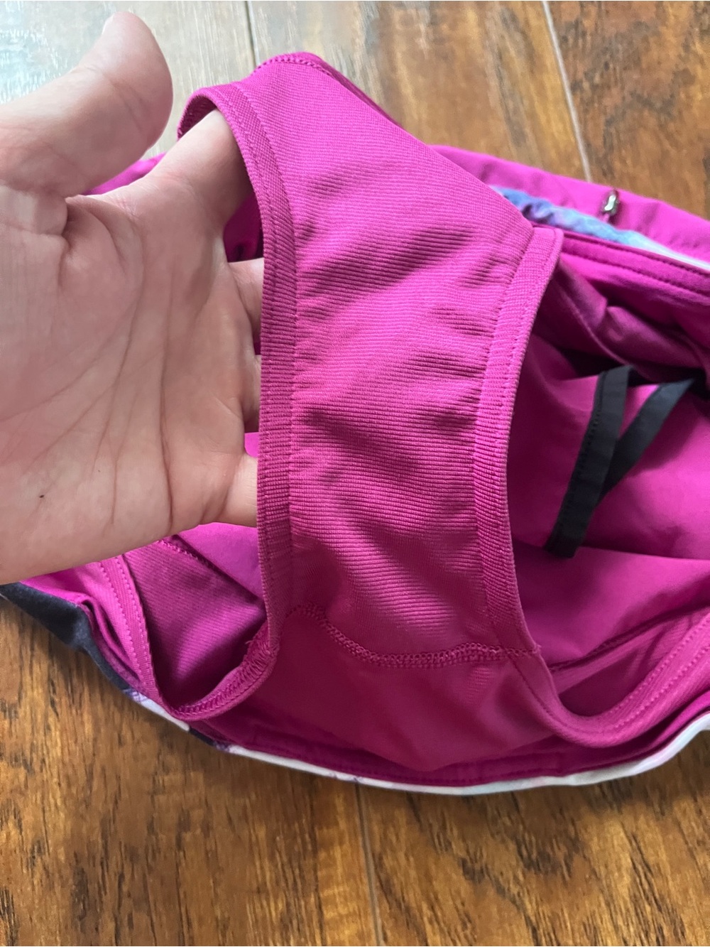 lululemon athletica Magenta Athletic Shorts with Patterned Waistband - Picture 5 of 8